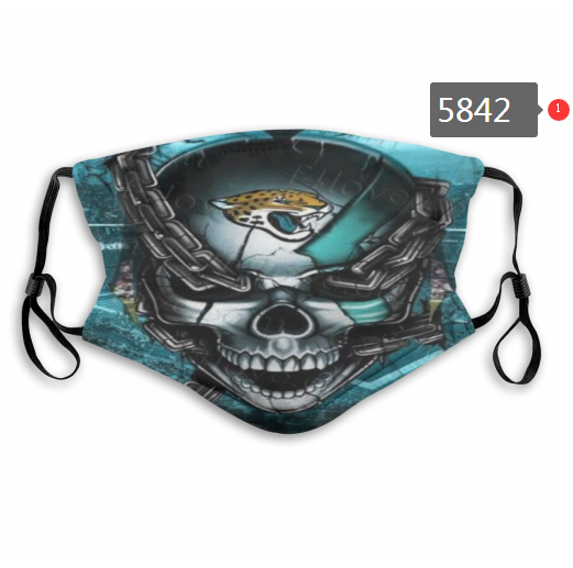 2020 NFL Jacksonville Jaguars #2 Dust mask with filter->nfl dust mask->Sports Accessory